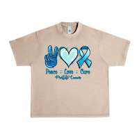 French Oak Peace Love Cure Prostate Cancer Urban Heavy Tee - Jasminsmagicworld