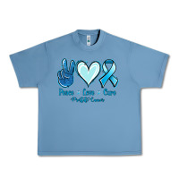 Pebble Blue Peace Love Cure Prostate Cancer Urban Heavy Tee - Jasminsmagicworld