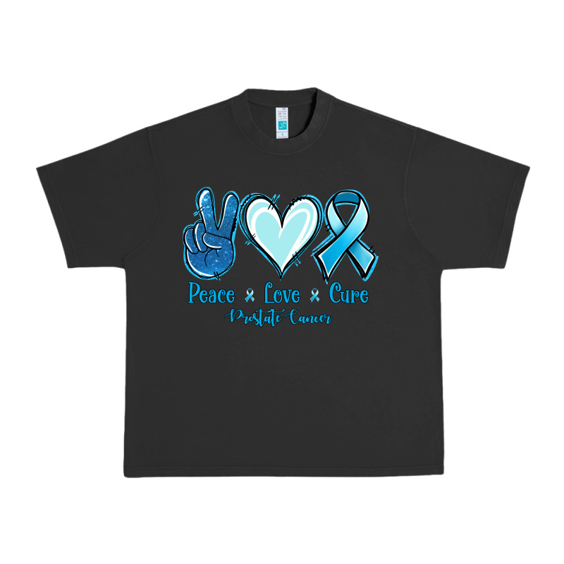 Peace Love Cure Prostate Cancer Urban Heavy Tee by Jasminsmagicworld | Teevron