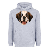 Heather Grey st bernard Heavyweight Hoodie - Jasminsmagicworld
