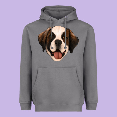 St Bernard Heavyweight Hoodie Designed By Jasminsmagicworld