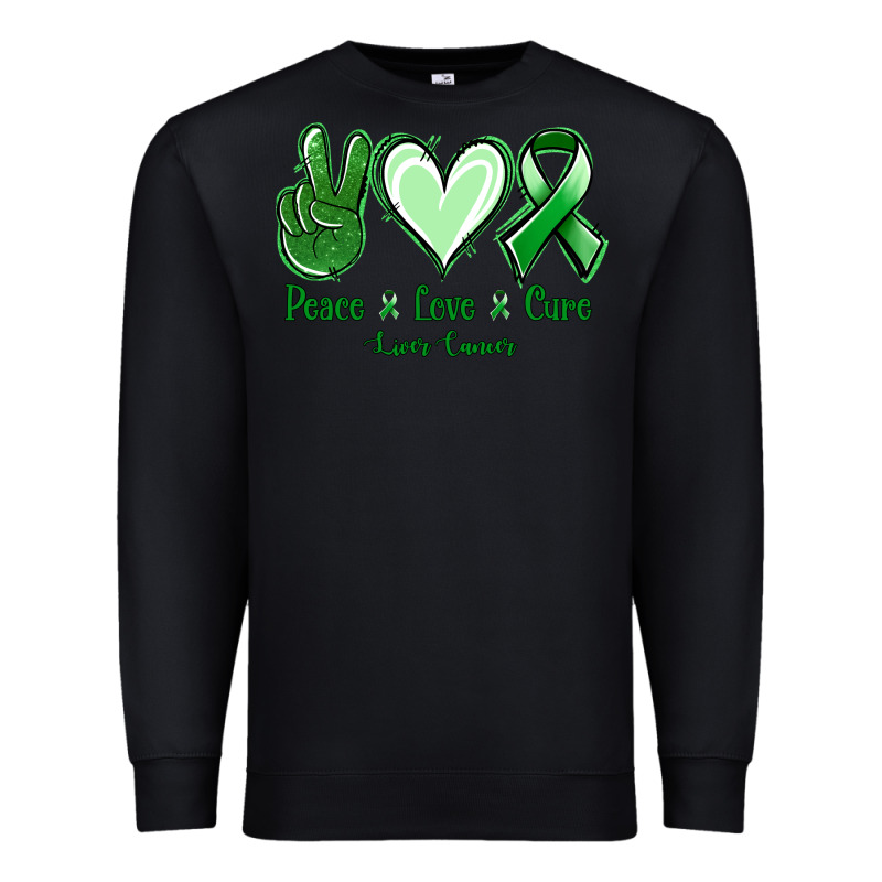 Peace Love Cure Liver Cancer Premium Sweatshirt by Jasminsmagicworld | Teevron