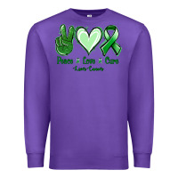 Purple Peace Love Cure Liver Cancer Premium Sweatshirt - Jasminsmagicworld