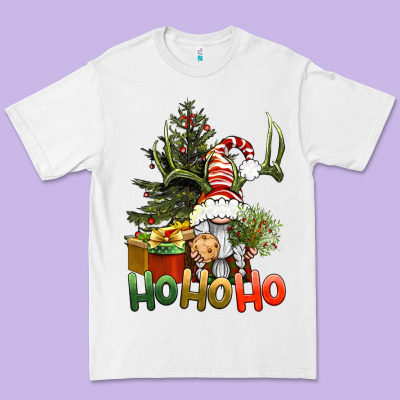 Ho Ho Ho Christmas Gnome Premium Tee Designed By Bundleandbundleshop