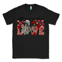 Black Skeleton all you need is love Classic Tee - FaDigitalArtStudio