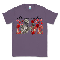 Lavender Skeleton all you need is love Classic Tee - FaDigitalArtStudio