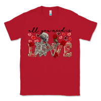 Red Skeleton all you need is love Classic Tee - FaDigitalArtStudio