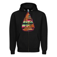 Black serape tooled leather arrowhead Zipper Hoodie - Jasminsmagicworld