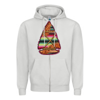 Dove Grey serape tooled leather arrowhead Zipper Hoodie - Jasminsmagicworld