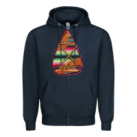 Navy serape tooled leather arrowhead Zipper Hoodie - Jasminsmagicworld