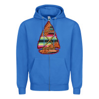 True Royal serape tooled leather arrowhead Zipper Hoodie - Jasminsmagicworld