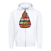 White serape tooled leather arrowhead Zipper Hoodie - Jasminsmagicworld