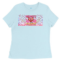 Baby Blue Mama is Valentine 16oz Ladies Tee - CowhideDigitalArt