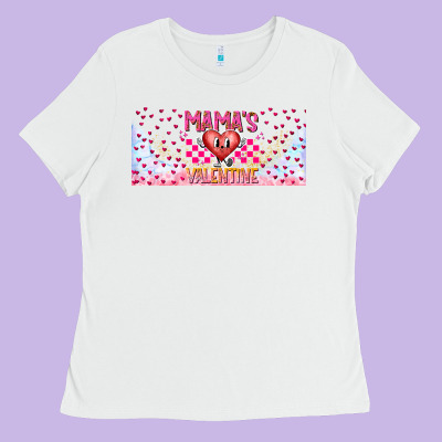 Mama Is Valentine 16oz Ladies Tee Designed By Cowhidedigitalart