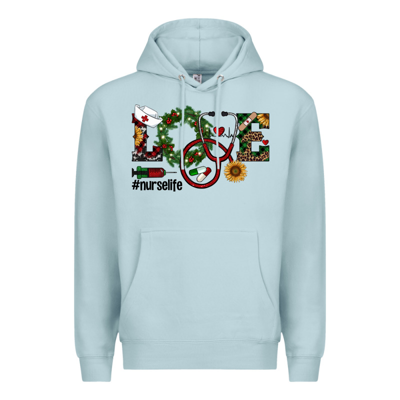 Christmas Love Nurselife Premium Hoodie by RanaPortraitStore | Teevron