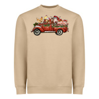 Mushroom christmas truck with farm animals Heavyweight Sweatshirt - RanaPortraitStore