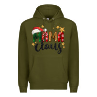 Army Green mama Claus Christmas Premium Hoodie - BarkalooDesign