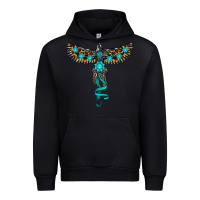 Black turquoise thunderbird Urban Hoodie - RanaPortraitStore