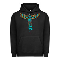 Pigment Black turquoise thunderbird Urban Hoodie - RanaPortraitStore