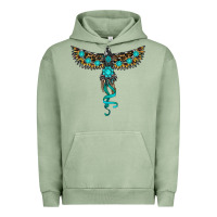 Pigment Oil Green turquoise thunderbird Urban Hoodie - RanaPortraitStore