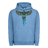 Pigment Pebble Blue turquoise thunderbird Urban Hoodie - RanaPortraitStore
