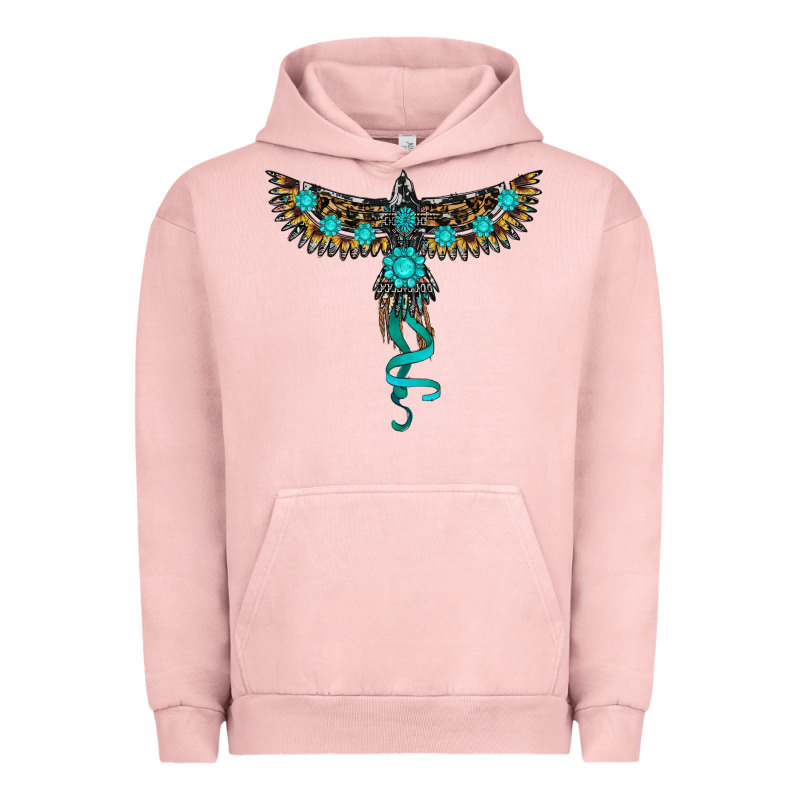 Turquoise Thunderbird Urban Hoodie by RanaPortraitStore | Teevron