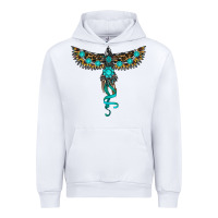 White turquoise thunderbird Urban Hoodie - RanaPortraitStore