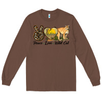 Chestnut Peace Love Wild cat Long Sleeve Tee - LillyAllenDesigns