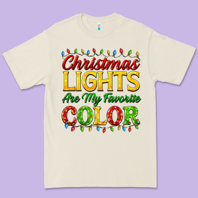 Christmas Lights Are My Favorite Color Premium Tee Designed By Fadigitalartstudio