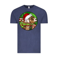 Vintage Denim Nubian Goat Christmas Vintage Tee - LillyAllenDesigns