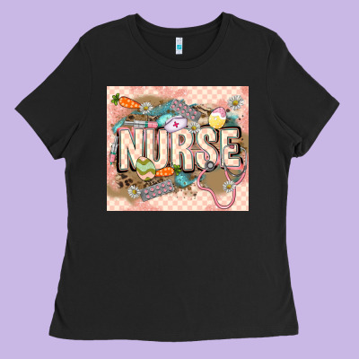 Easter Nurse Ladies Tee Designed By Lillyallendesigns