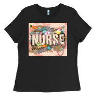 Black Easter Nurse Ladies Tee - LillyAllenDesigns