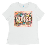 White Easter Nurse Ladies Tee - LillyAllenDesigns