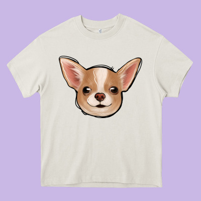 Chihuahua Heavy Core Tee Designed By Jasminsmagicworld