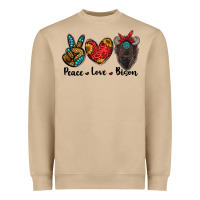 Mushroom peace love bison Heavyweight Sweatshirt - RanaPortraitStore
