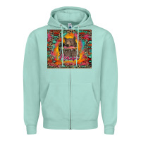 Seafoam mama bear leopard and aztec Zipper Hoodie - RanaPortraitStore