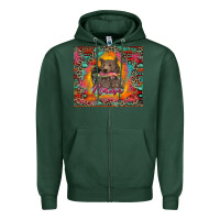 Sports Green mama bear leopard and aztec Zipper Hoodie - RanaPortraitStore