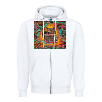 White mama bear leopard and aztec Zipper Hoodie - RanaPortraitStore