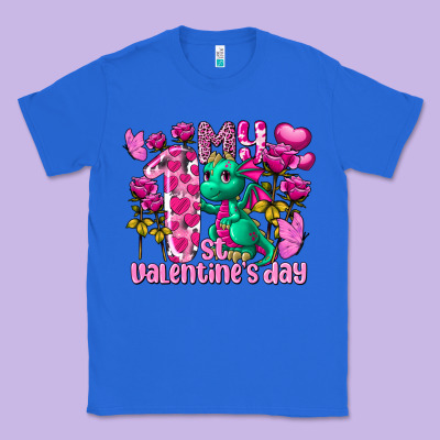 My First Valentine's Day Dragon Classic Tee Designed By Fadigitalartstudio