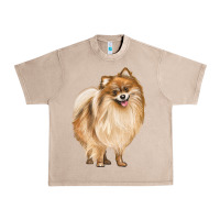 French Oak Pomeranian Dog Illustrations Urban Heavy Tee - LillyAllenDesigns