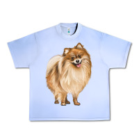 Grape Ice Pomeranian Dog Illustrations Urban Heavy Tee - LillyAllenDesigns