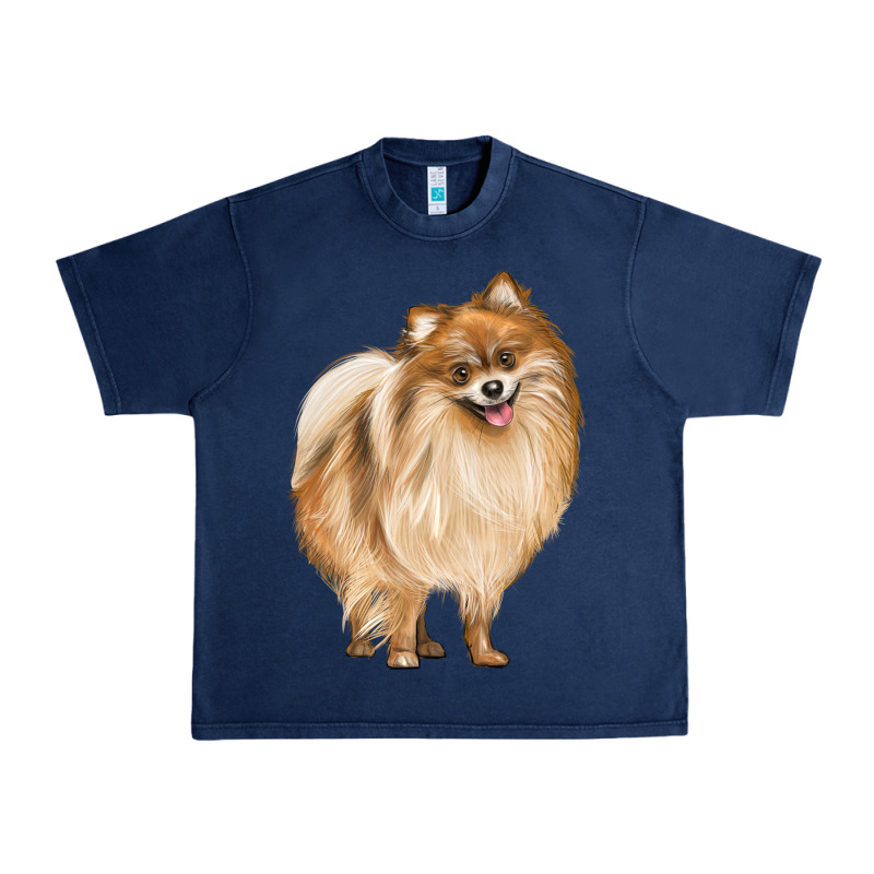 Pomeranian Dog Illustrations Urban Heavy Tee by LillyAllenDesigns | Teevron