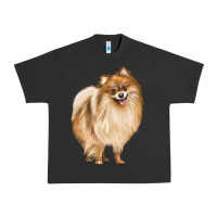 Pigment Black Pomeranian Dog Illustrations Urban Heavy Tee - LillyAllenDesigns