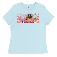 Baby Blue I Dig You Valentine 16oz Ladies Tee - CowhideDigitalArt