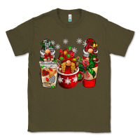 Army Green Christmas coffee gnome Classic Tee - BarkalooDesign