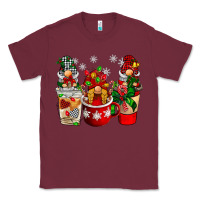 Burgundy Christmas coffee gnome Classic Tee - BarkalooDesign