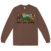 Chestnut Peace Love Donkey Long Sleeve Tee - LillyAllenDesigns