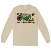 Mushroom Peace Love Donkey Long Sleeve Tee - LillyAllenDesigns