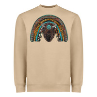 Mushroom western rainbow with bison Heavyweight Sweatshirt - RanaPortraitStore