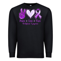 Black Peace Love Cure Odgkins Lympoma Premium Sweatshirt - Jasminsmagicworld